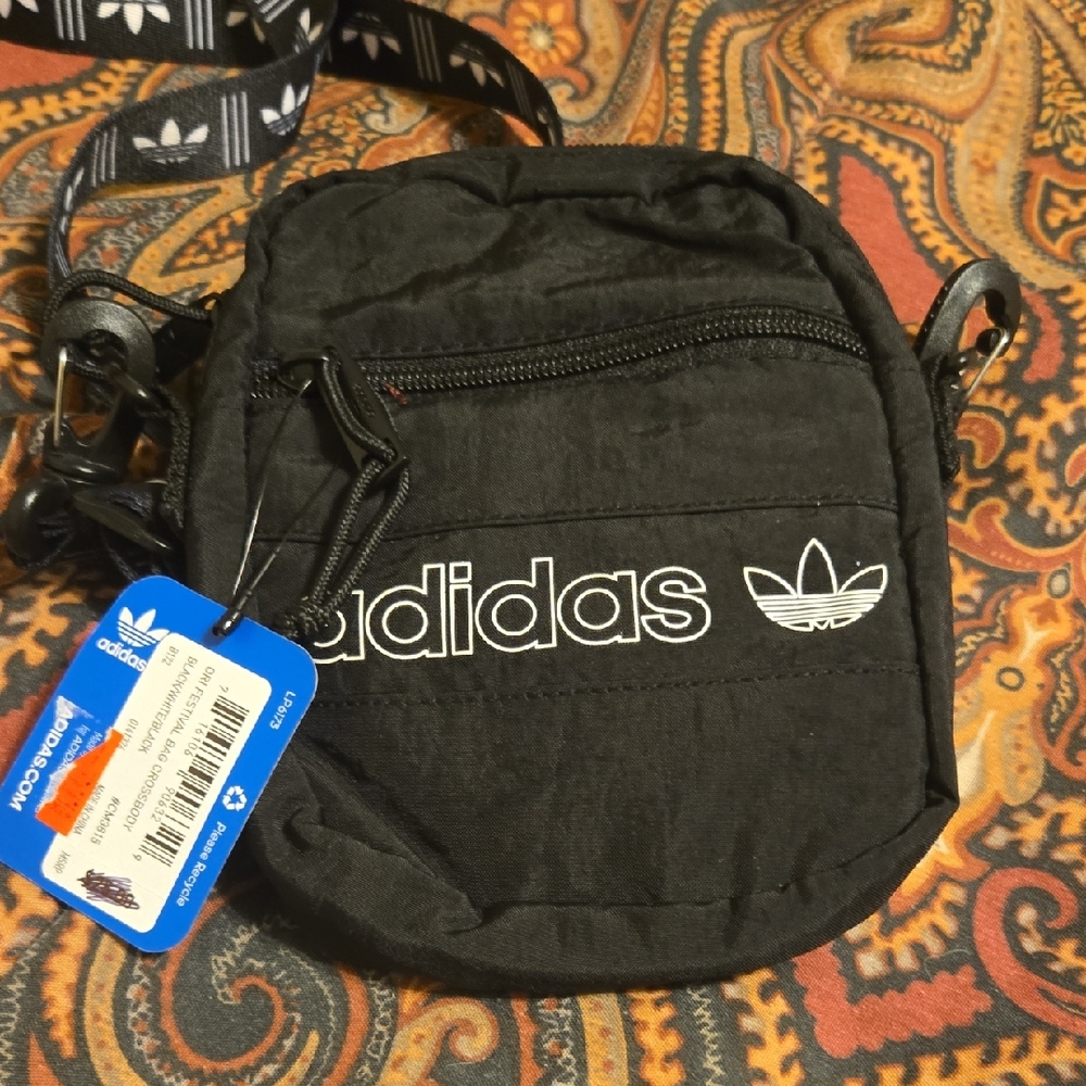 Adidas Black Belt Bag with Logo